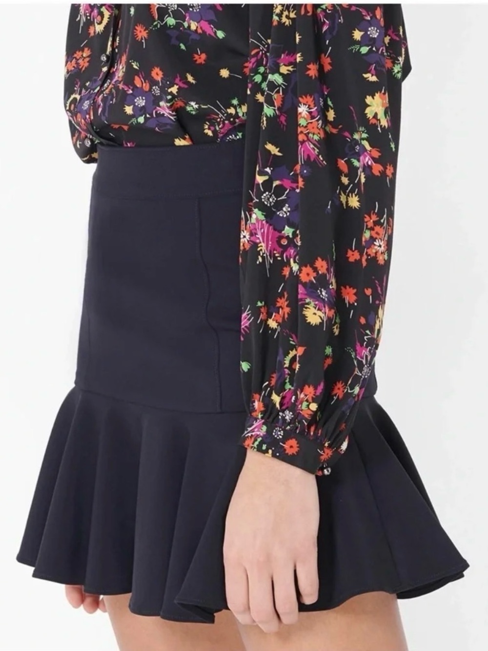 NWT Veronica Beard Francesca Black Fitted Skirt